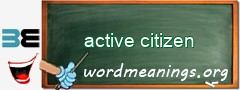 WordMeaning blackboard for active citizen